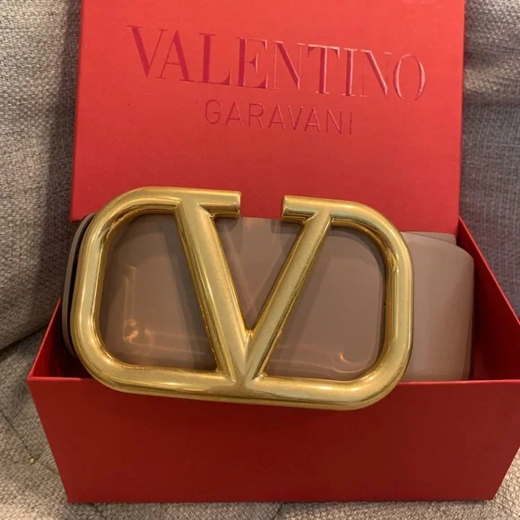 Accessories | Valentino Leather Belt Vlogo Smokey Brown Nero  display picture 1